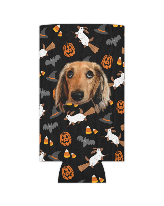 Happy Halloweenie Custom Can Cooler Koozie