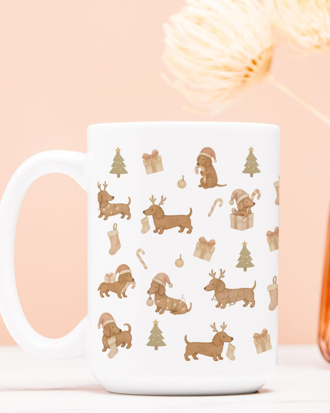 Christmas Coffee Mug - Deck The Dachshund Paws