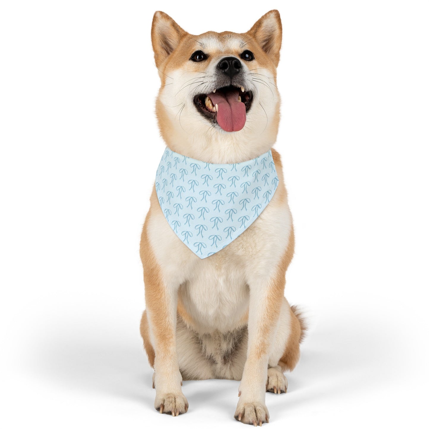 Little Bow Blue Dog Collar Bandana