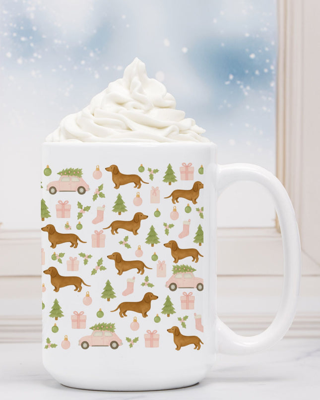 Christmas Coffee Mug - Rustic Christmas Wiener Wonderland