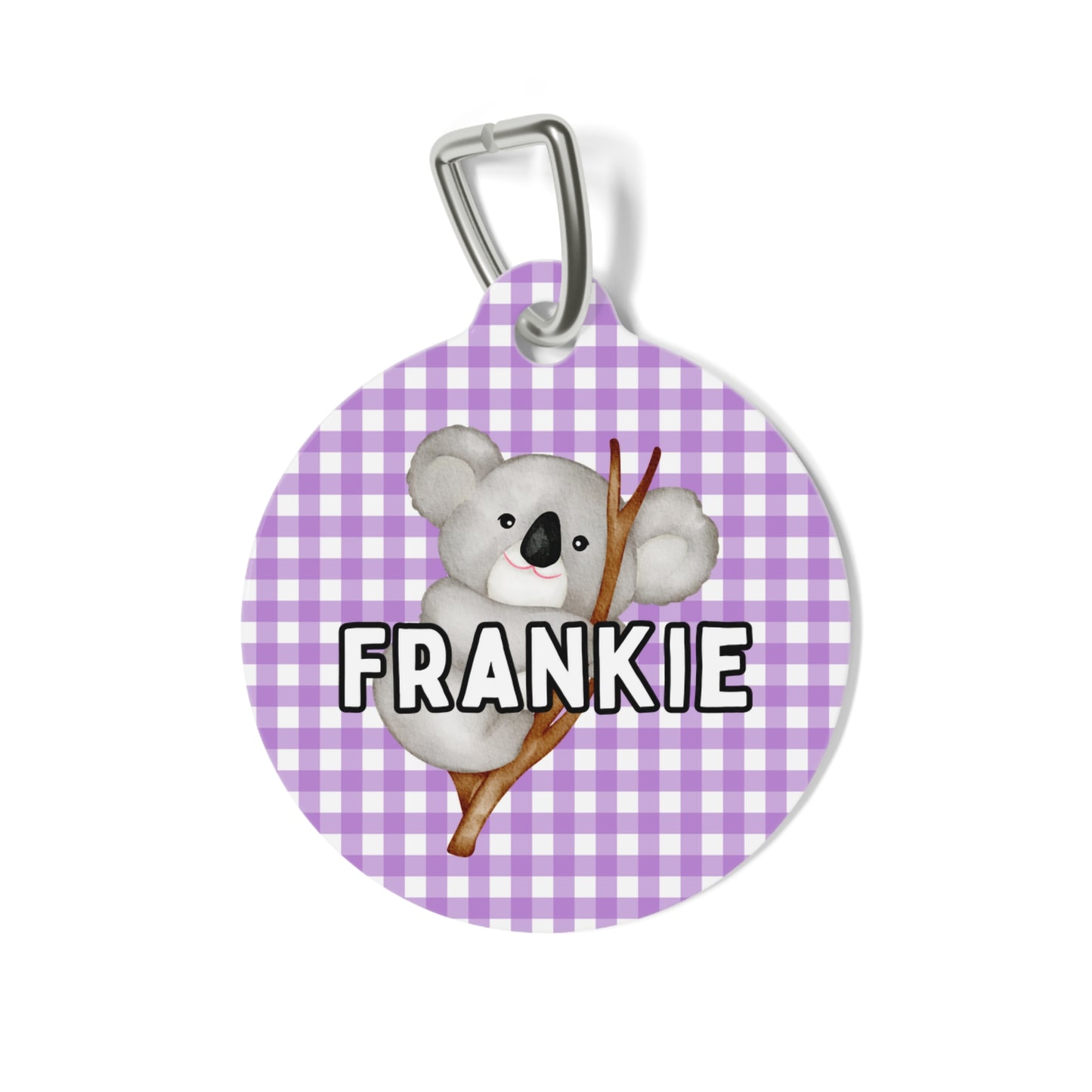 Comfy Koala Custom Round Metal Pet Tag