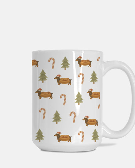 Christmas Coffee Mug - Dachshing Through The Buns