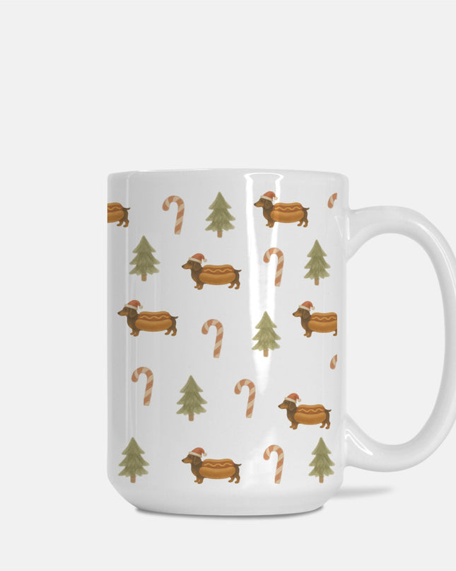 Christmas Coffee Mug - Dachshing Through The Buns