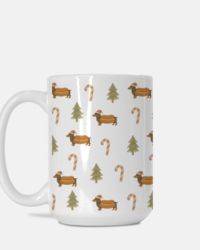 Christmas Coffee Mug - Dachshing Through The Buns