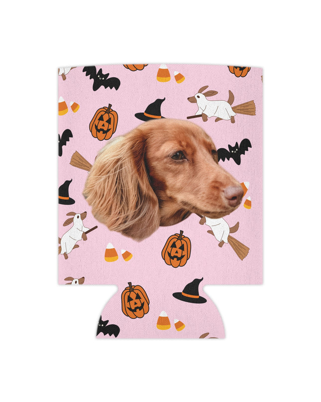 Happy Halloweenie Custom Can Cooler Koozie