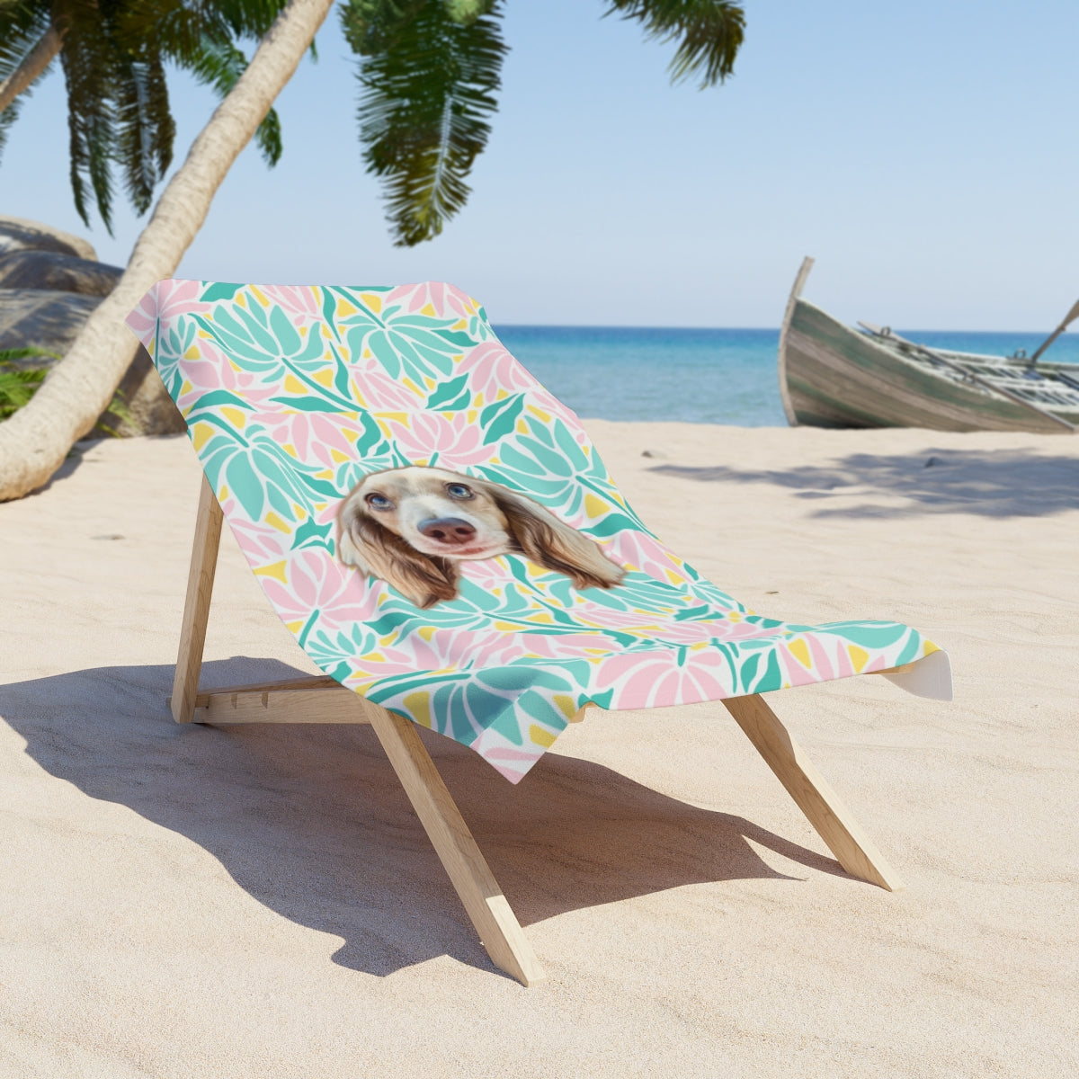 Stay Tropical Custom Beach Towel