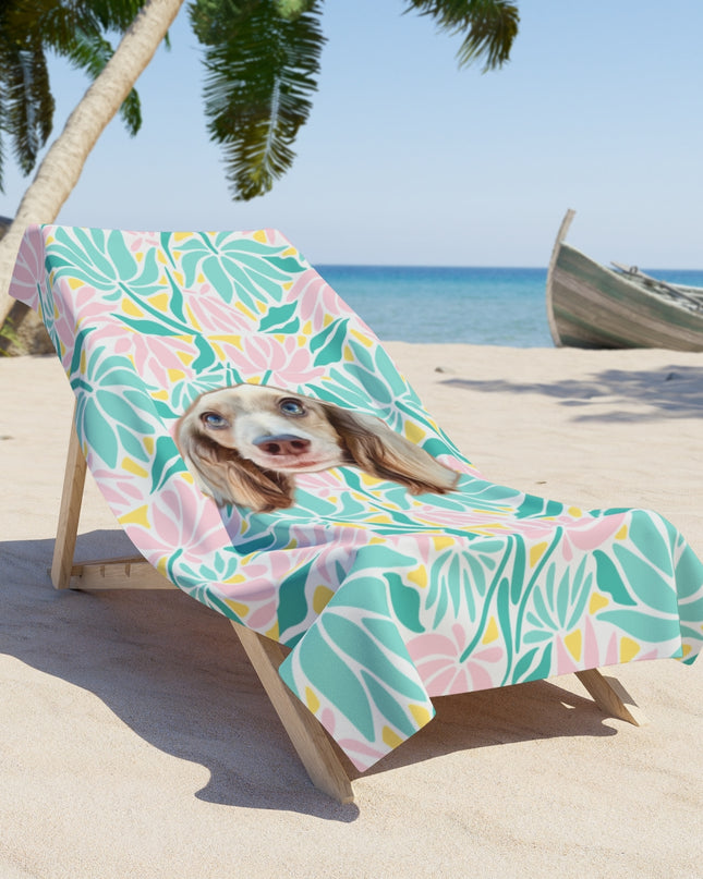 Stay Tropical Custom Beach Towel