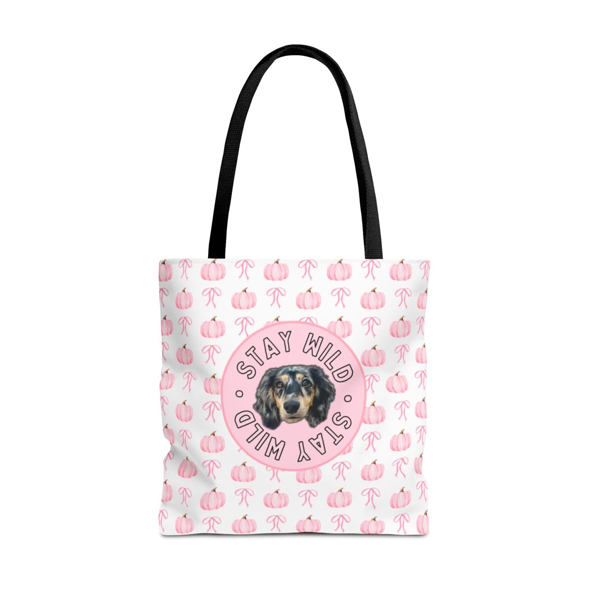 Pink Pumpkin Party Custom Tote Bag