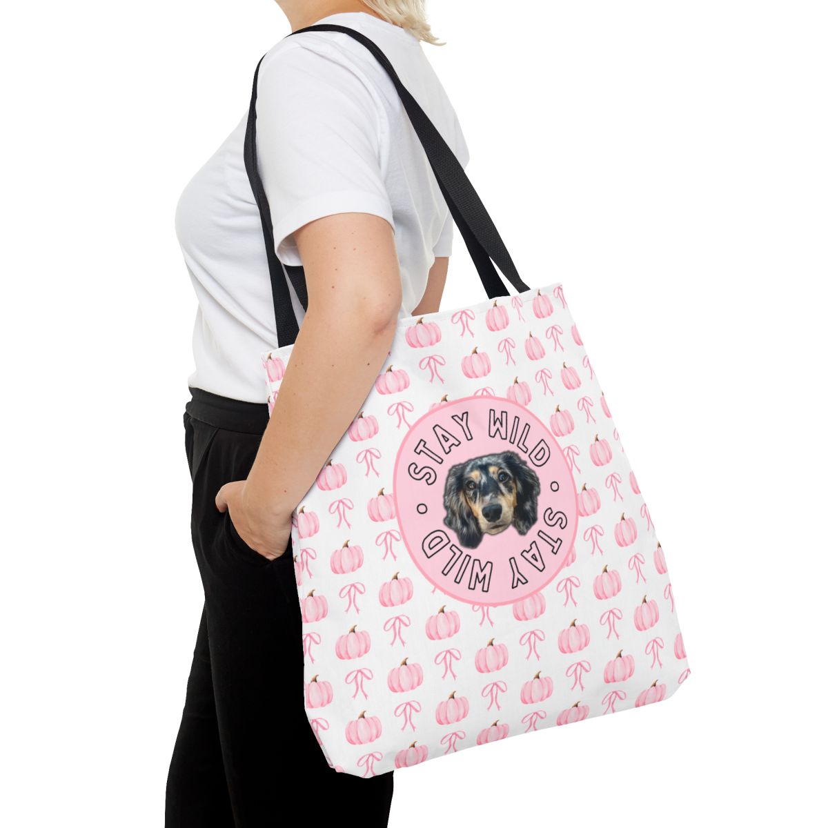 Pink Pumpkin Party Custom Tote Bag