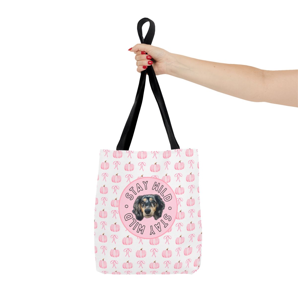 Pink Pumpkin Party Custom Tote Bag