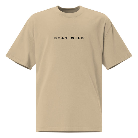 'Stay Wild' Oversized Faded T-Shirt