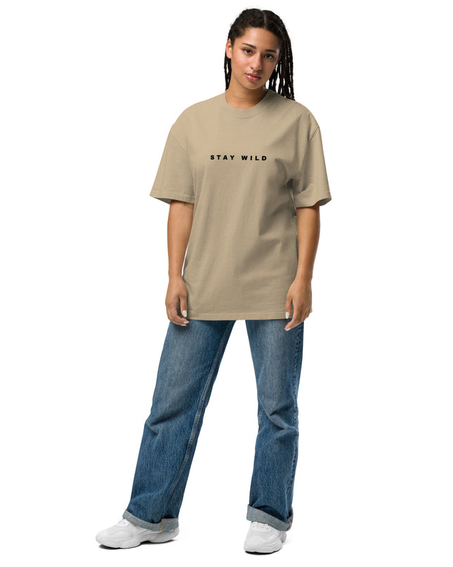 'Stay Wild' Oversized Faded T-Shirt