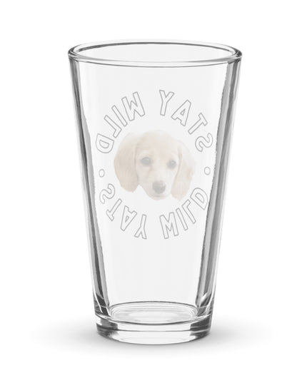 Beer Pint Glass Stay Wild Custom