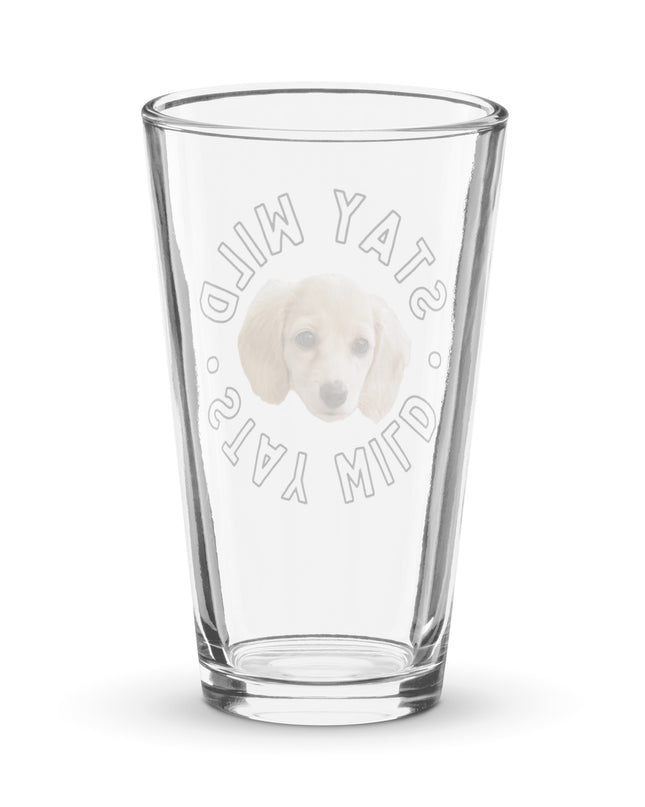 Beer Pint Glass Stay Wild Custom