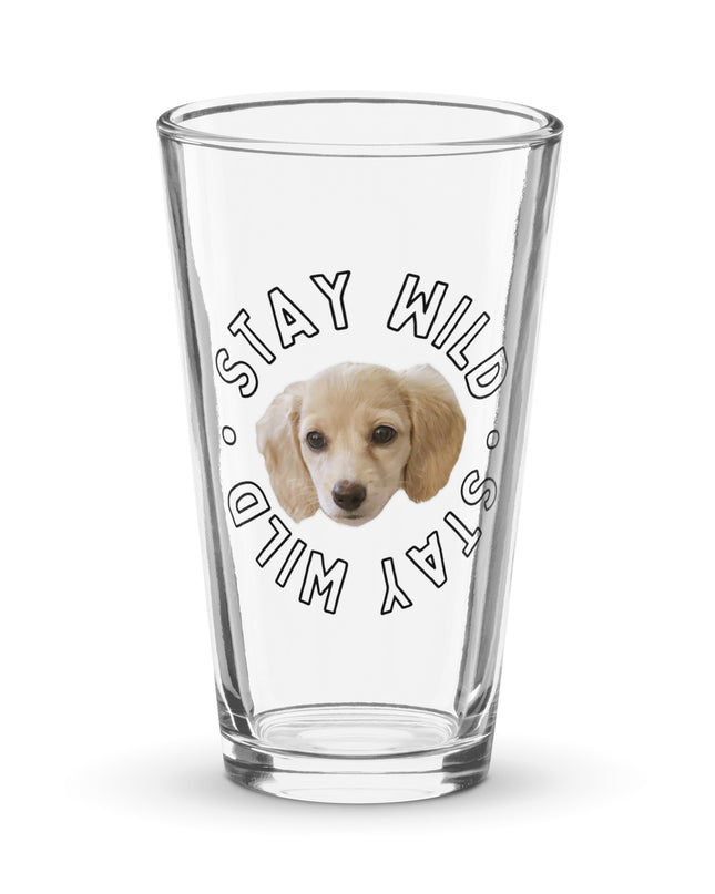 Beer Pint Glass Stay Wild Custom