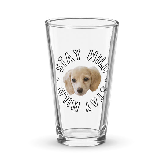 Stay Wild Custom Shaker Pint Glass