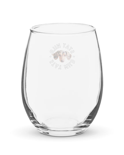 'Stay Wild' Stemless Custom Wine Glass