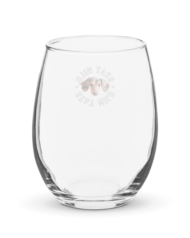 'Stay Wild' Stemless Custom Wine Glass
