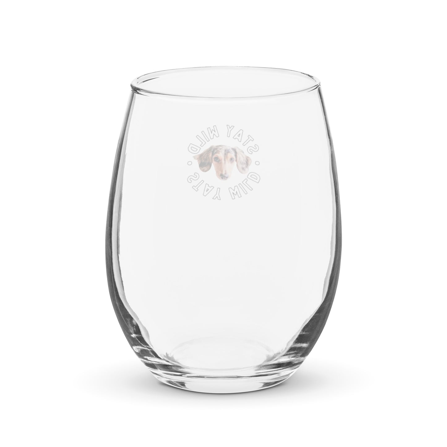 'Stay Wild' Stemless Custom Wine Glass