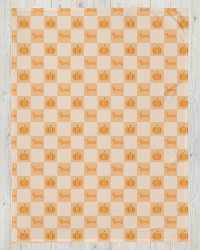 Throw Blanket - Pumpkin Patched Dachshunds