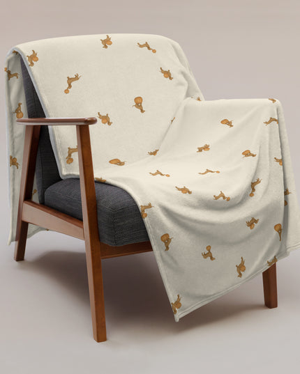 Throw Blanket - Pumpkin Pup Parade – Autumn Dachshund Print