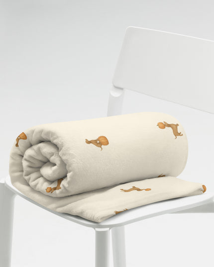Throw Blanket - Pumpkin Pup Parade – Autumn Dachshund Print