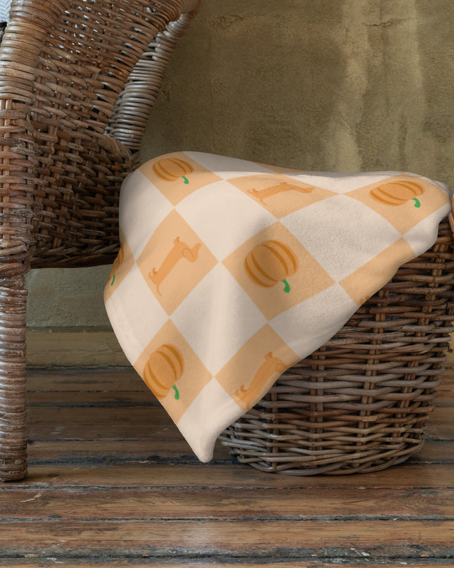 Throw Blanket - Pumpkin Patched Dachshunds