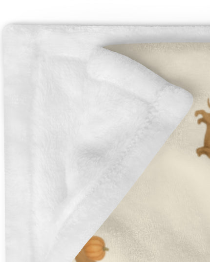 Throw Blanket - Pumpkin Pup Parade – Autumn Dachshund Print