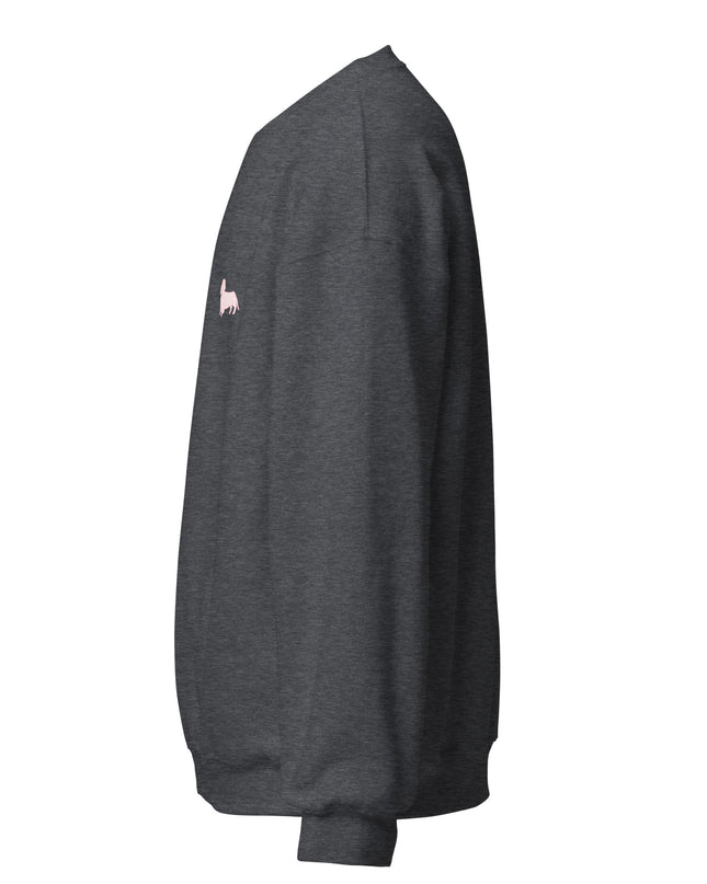 Simple Dachshund Outline in Pink Sweatshirt