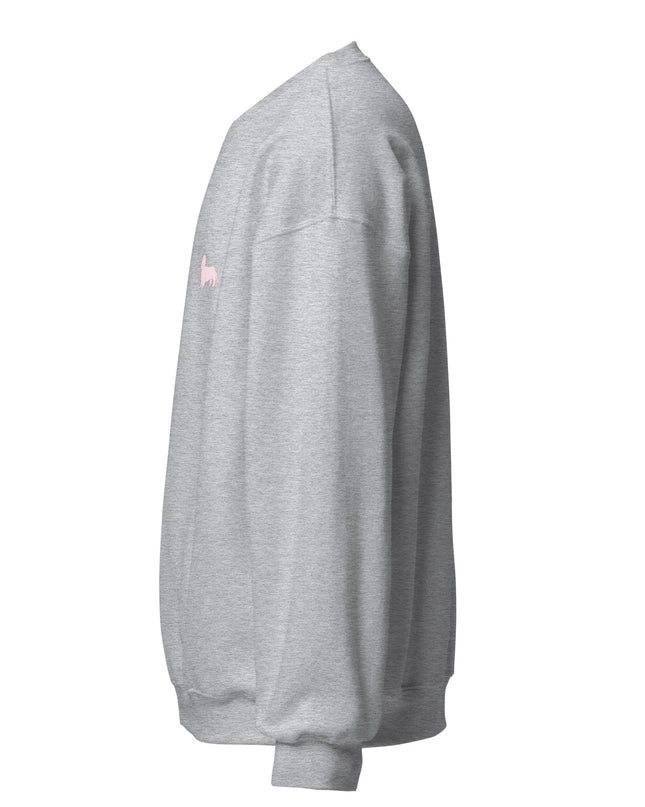 Simple Dachshund Outline in Pink Sweatshirt
