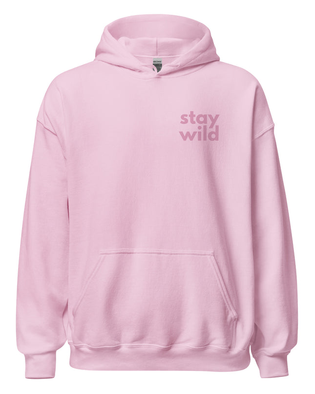 'Stay Wild' Bold Pink Unisex Hoodie