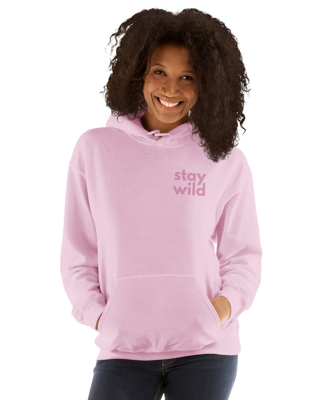 'Stay Wild' Bold Pink Unisex Hoodie