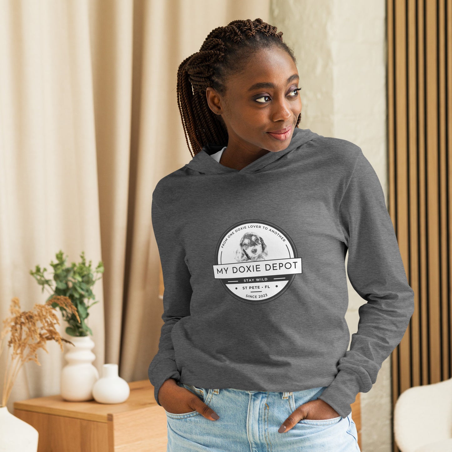 My Doxie Depot Logo Hooded Long-Sleeve Tee