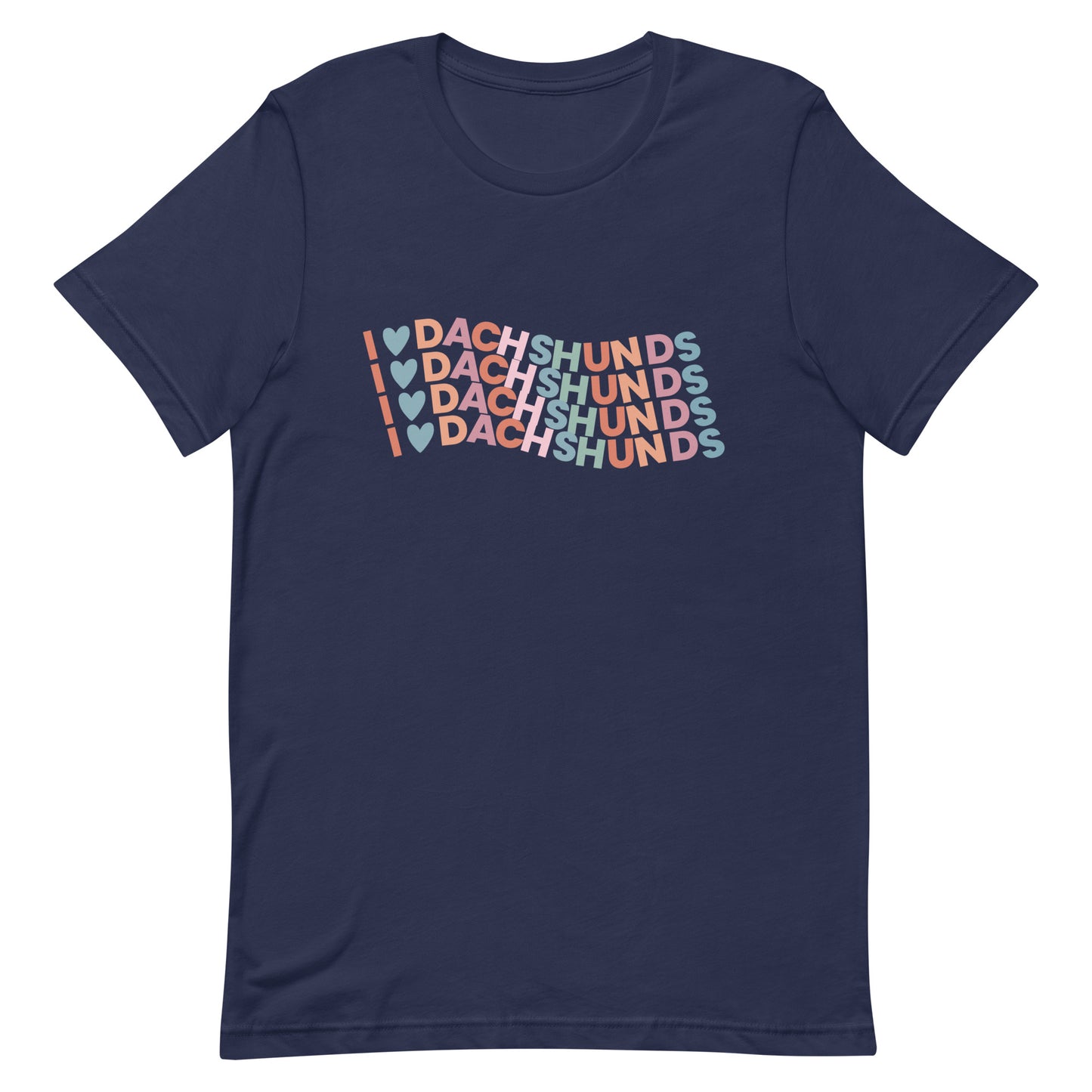 Colorful I Love Dachshund T-shirt