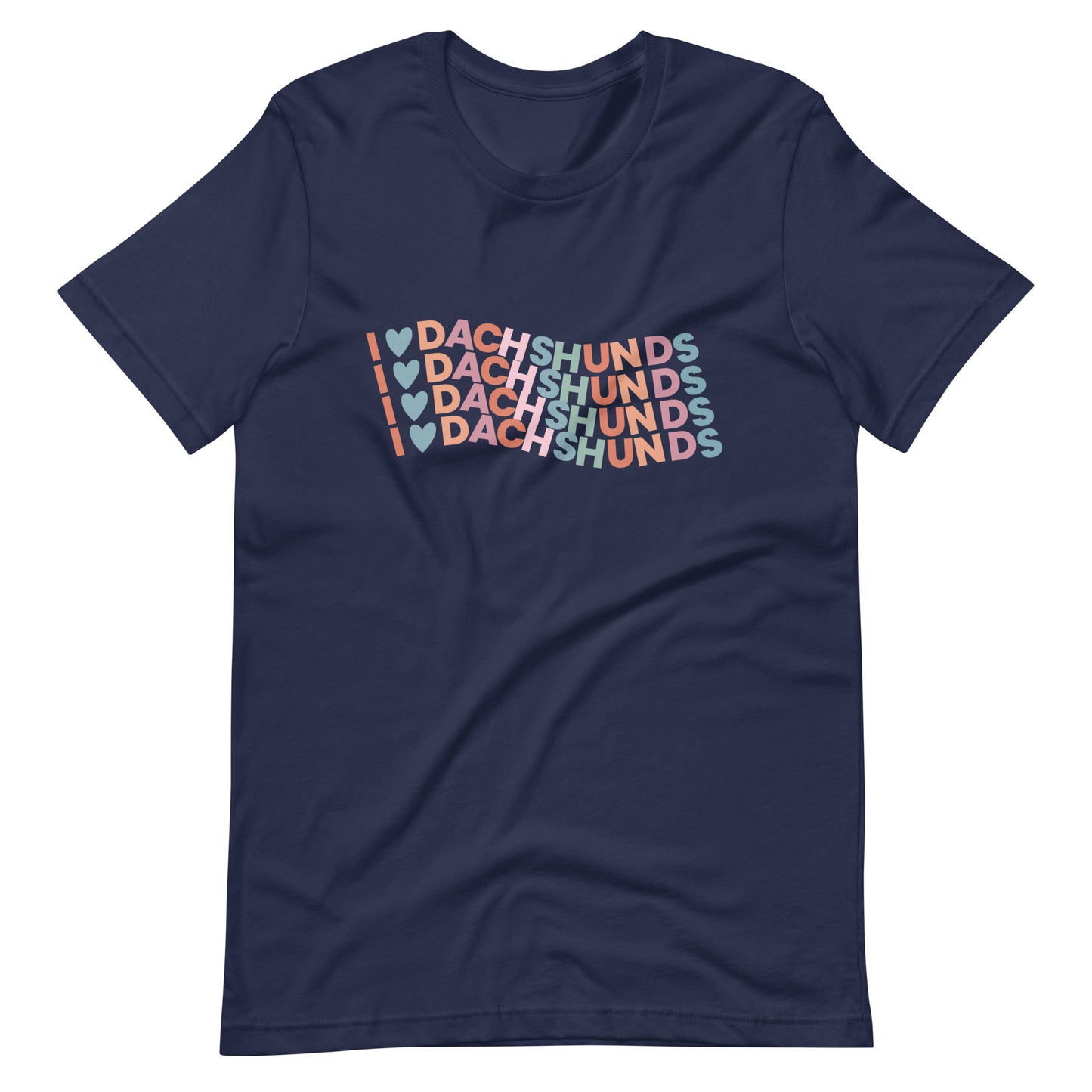 Colorful I Love Dachshund T-shirt