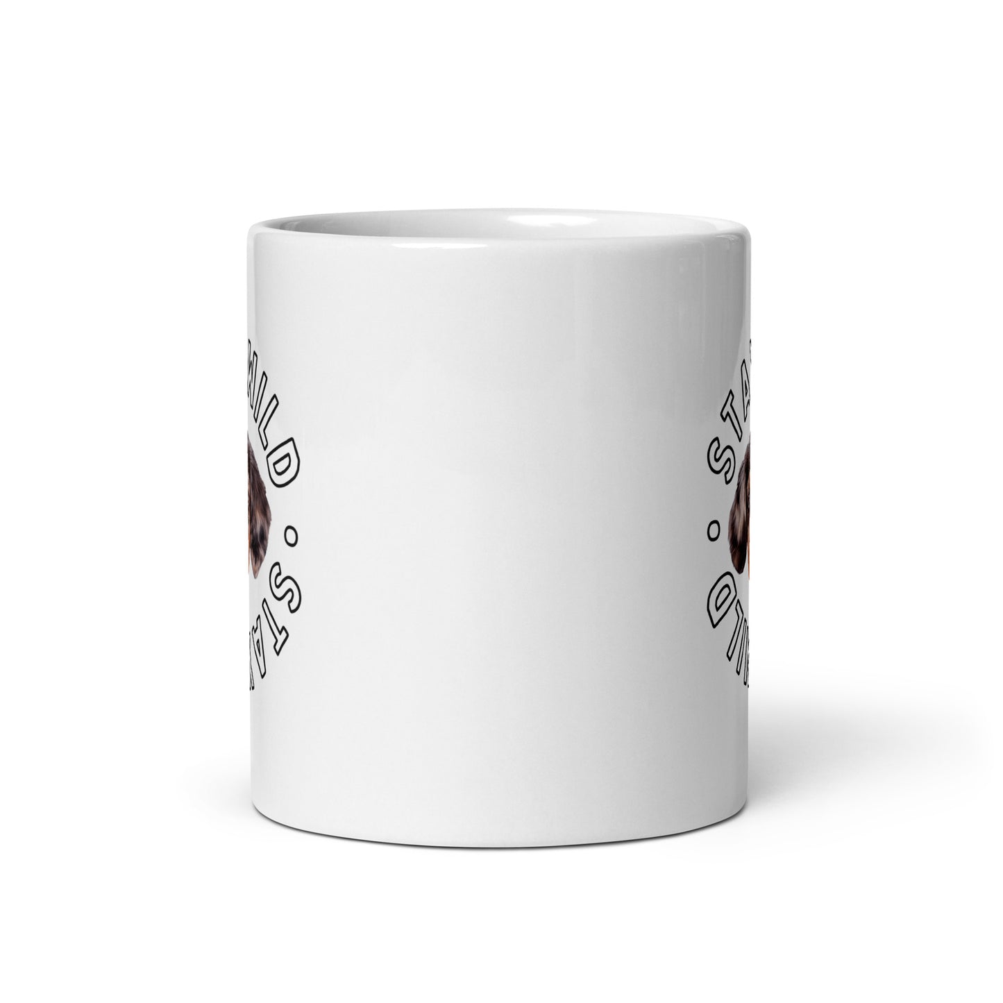 Custom 'Stay Wild' White Glossy Coffee Mug