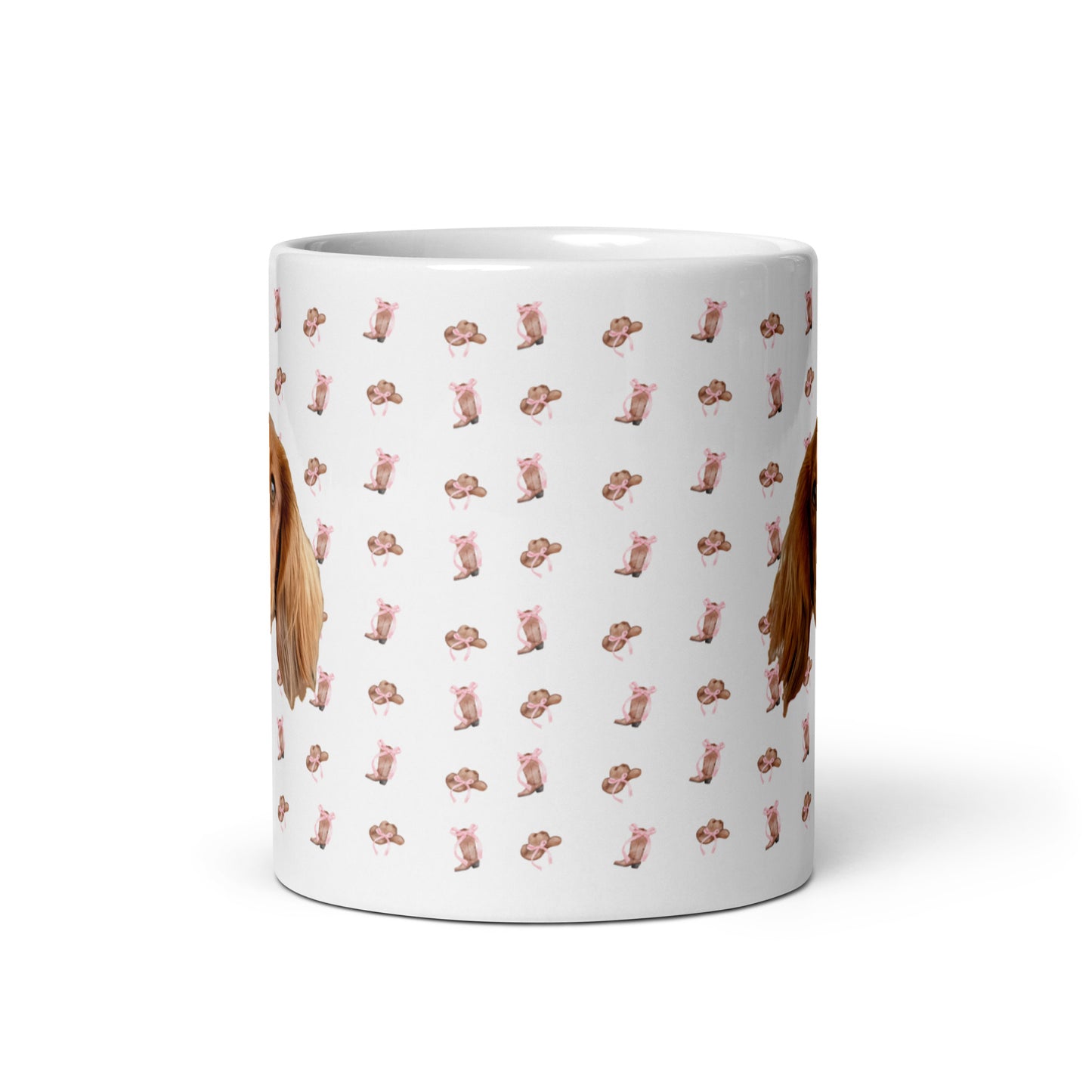 Cowgirlie Coquette Custom White Glossy Coffee Mug