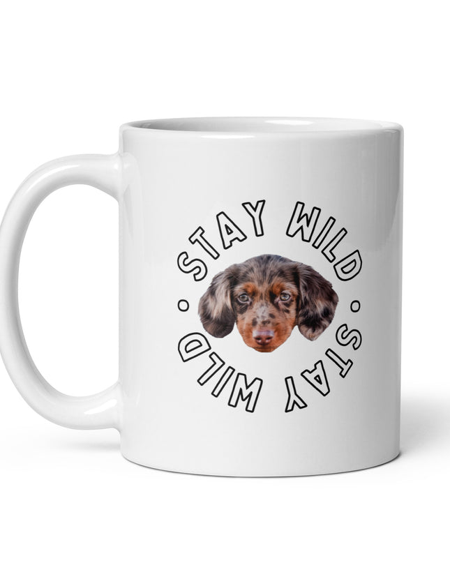 Custom 'Stay Wild' White Glossy Coffee Mug