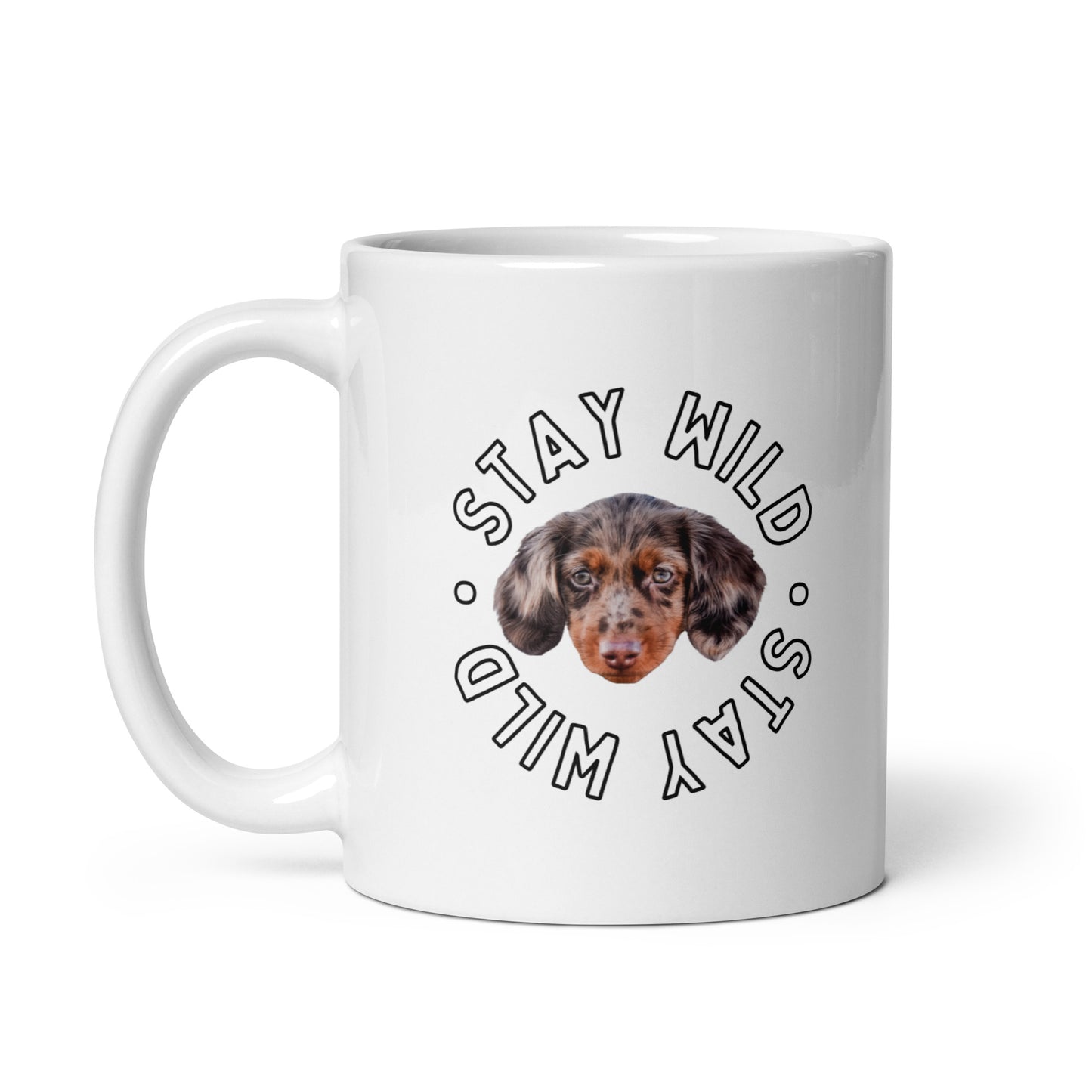 Custom 'Stay Wild' White Glossy Coffee Mug