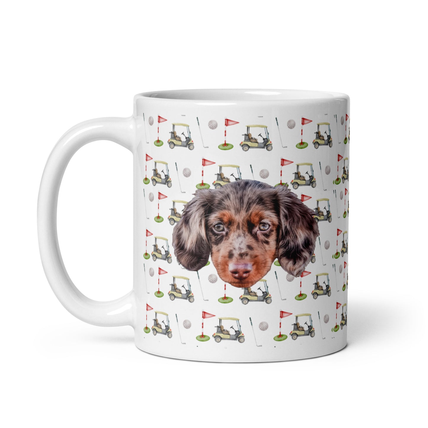 Par-Tee Time Custom White Glossy Coffee Mug