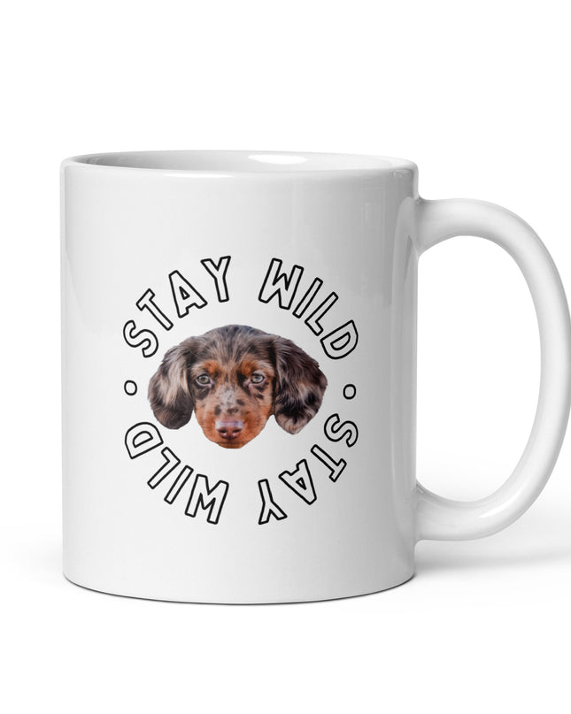 Custom 'Stay Wild' White Glossy Coffee Mug