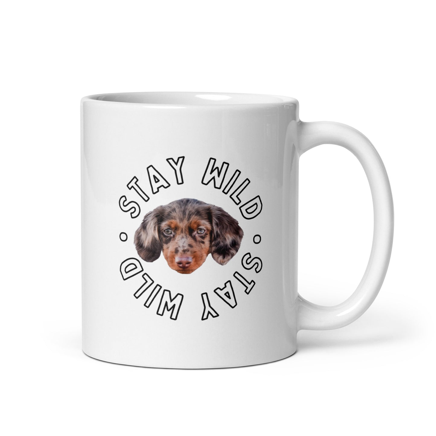 Custom 'Stay Wild' White Glossy Coffee Mug