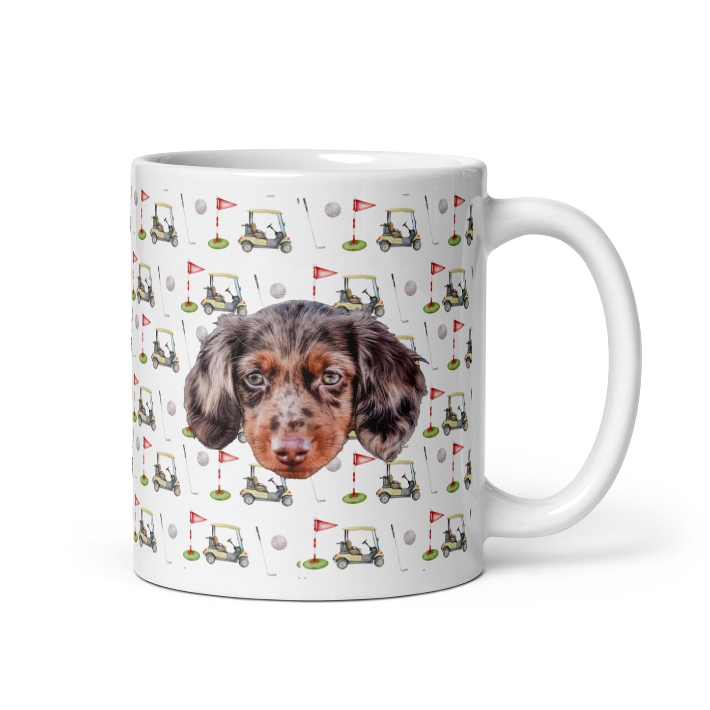 Par-Tee Time Custom White Glossy Coffee Mug