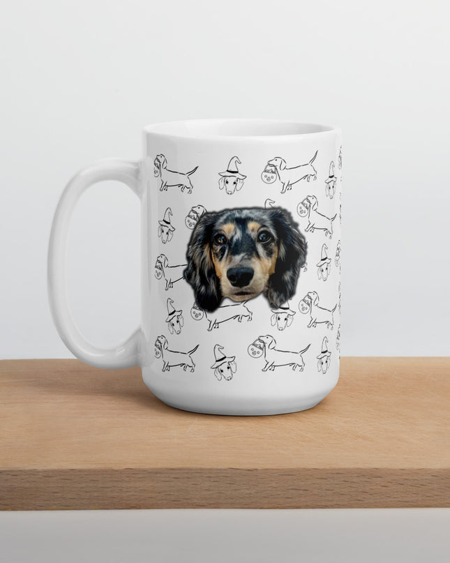 Dachshund Stroll Halloween Edition Custom Coffee Mug
