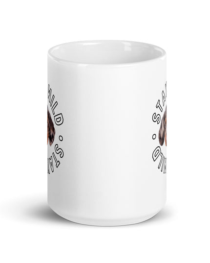 Custom 'Stay Wild' White Glossy Coffee Mug