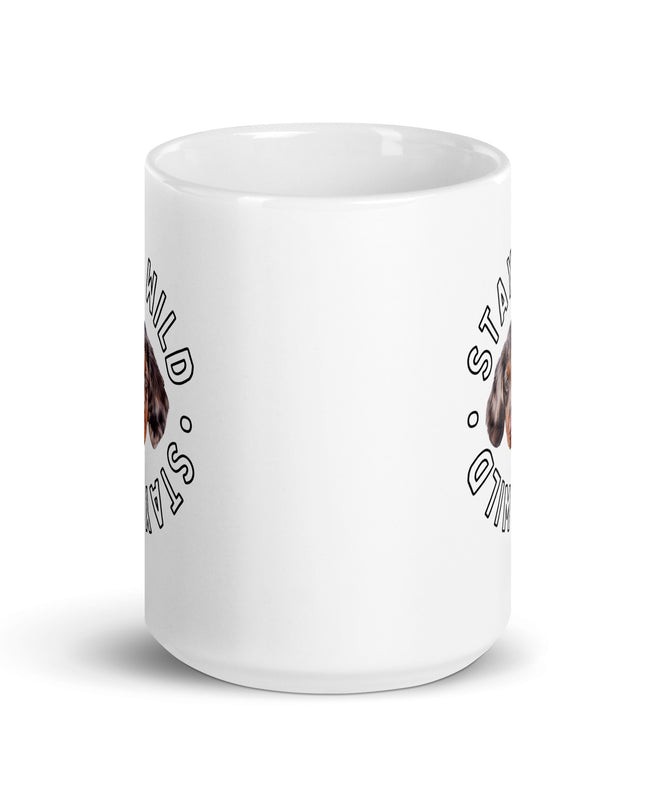 Custom 'Stay Wild' White Glossy Coffee Mug
