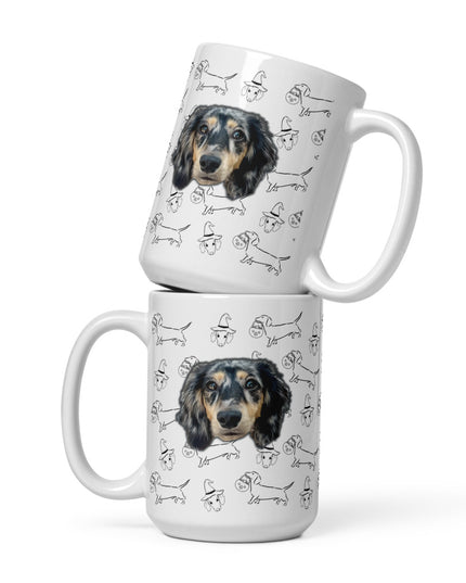 Dachshund Stroll Halloween Edition Custom Coffee Mug
