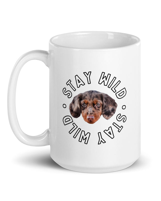 Custom 'Stay Wild' White Glossy Coffee Mug