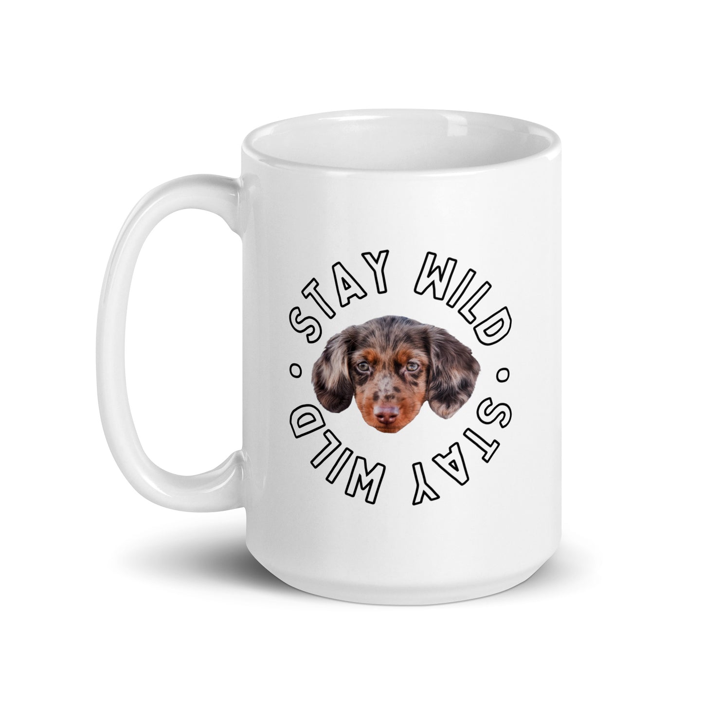 Custom 'Stay Wild' White Glossy Coffee Mug