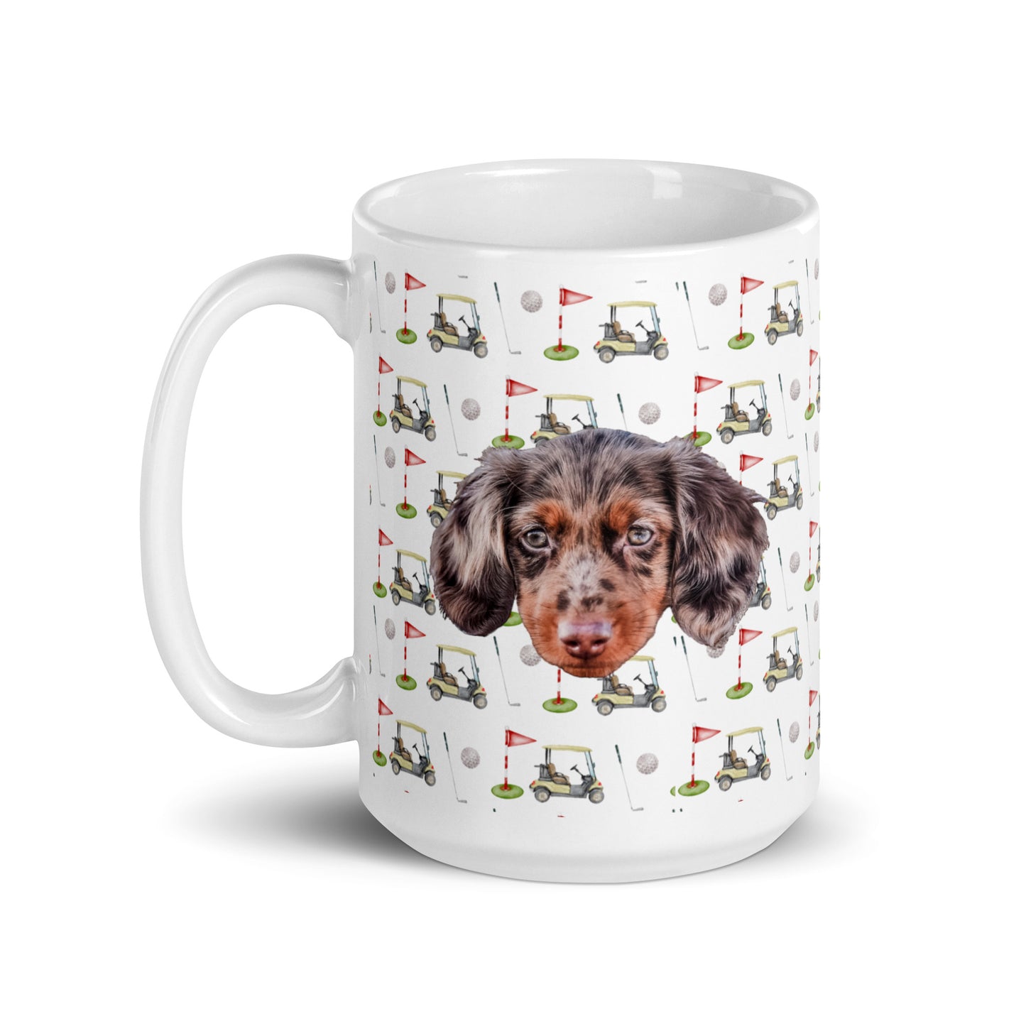 Par-Tee Time Custom White Glossy Coffee Mug